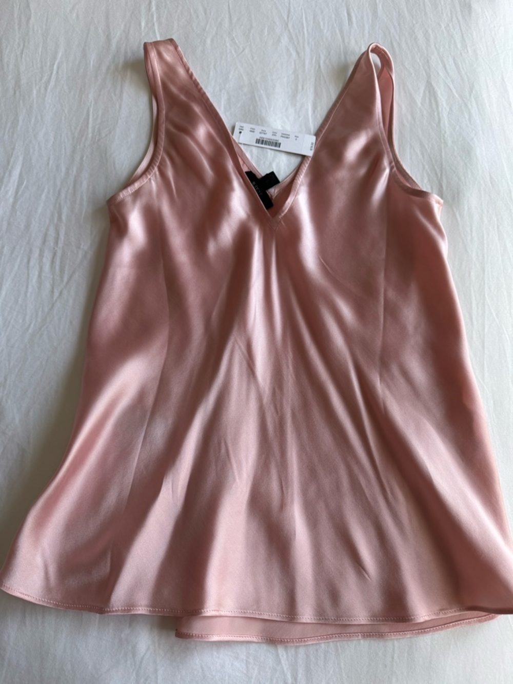 J. Crew Blush Pink Satin V-Neck Camisole